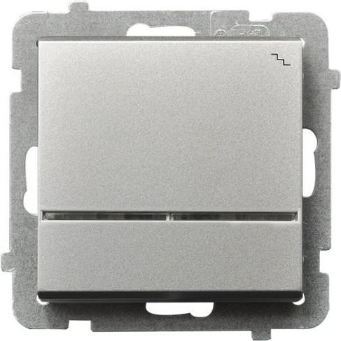 Ospel Łącznik schodowy Sonata pojedynczy 16AX IP20 srebro mat (ŁP-3R/m/38)