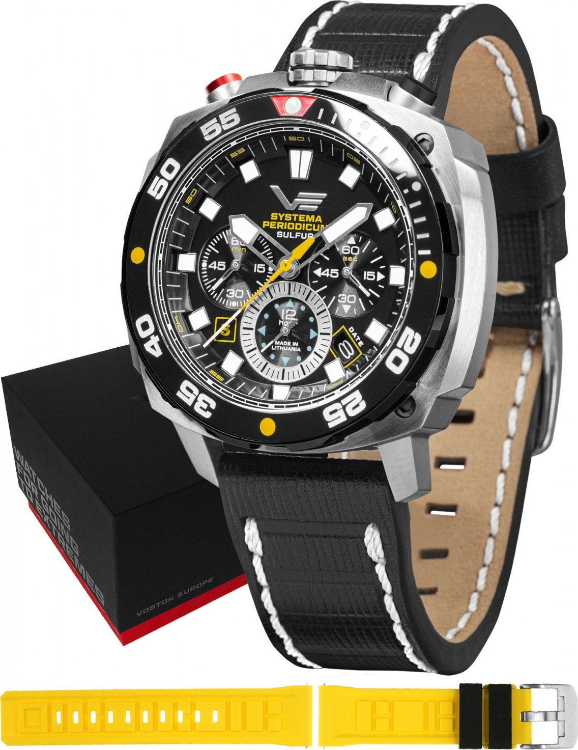 Zegarek Vostok Europe Zegarek męski Vostok Europe VK67-650E725 czarny