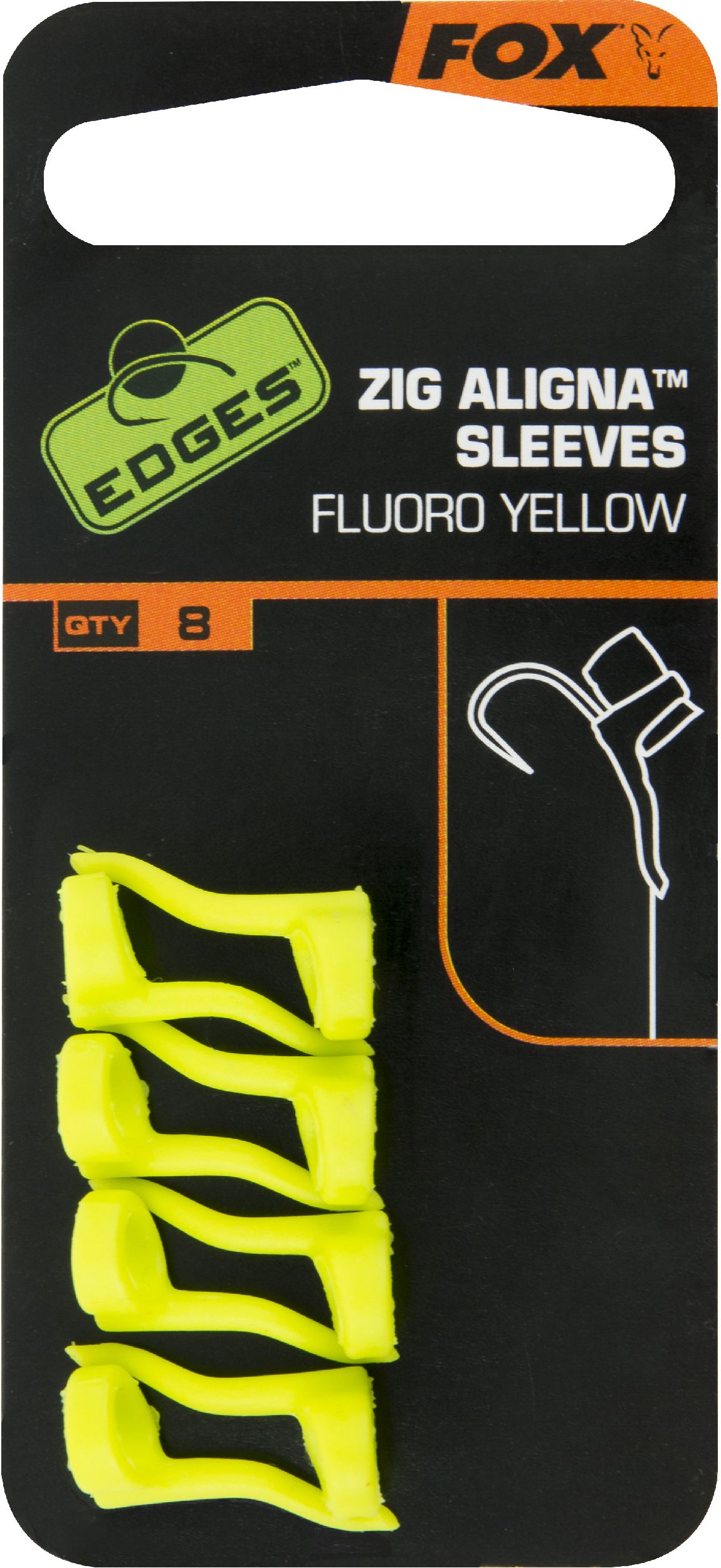 Fox Zig Aligna Sleeves x8 Fluoro Yellow (CAC666)