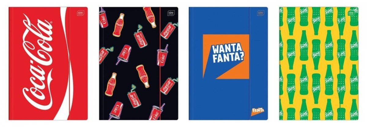 Teczka A4 z gumką Mat+UV Coca Cola (10szt)