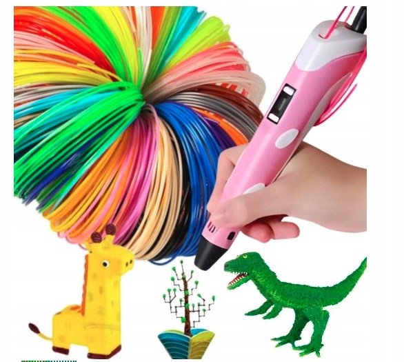 DŁUGOPIS 3D Dla Dzieci magiczna DRUKARKA 3D PEN RÓŻOWA WKŁAD 9M