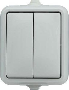 KOS Łącznik świecznikowy Hydro Line podwójny hermetyczny IP44 biały (120405)