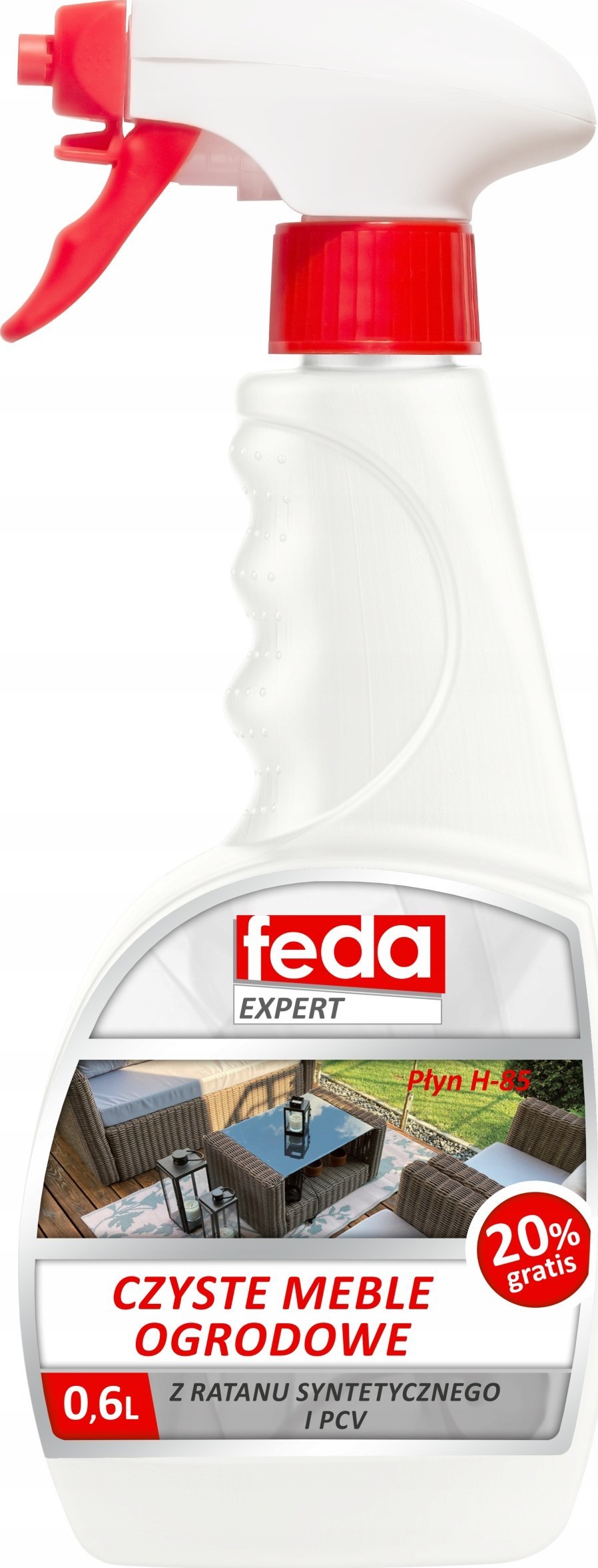 FEDA CZYSTE MEBLE OGRODOWE Z RATANU I PCV 0,6L