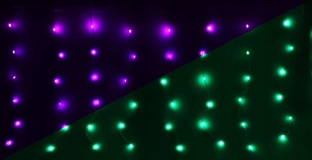 Lampki choinkowe CORTINA LAMPKI CHOINKOWE KURTYNA ŚWIETLNA ZEW/WEW 240 LED 600X60CM Z PILOTEM RGB