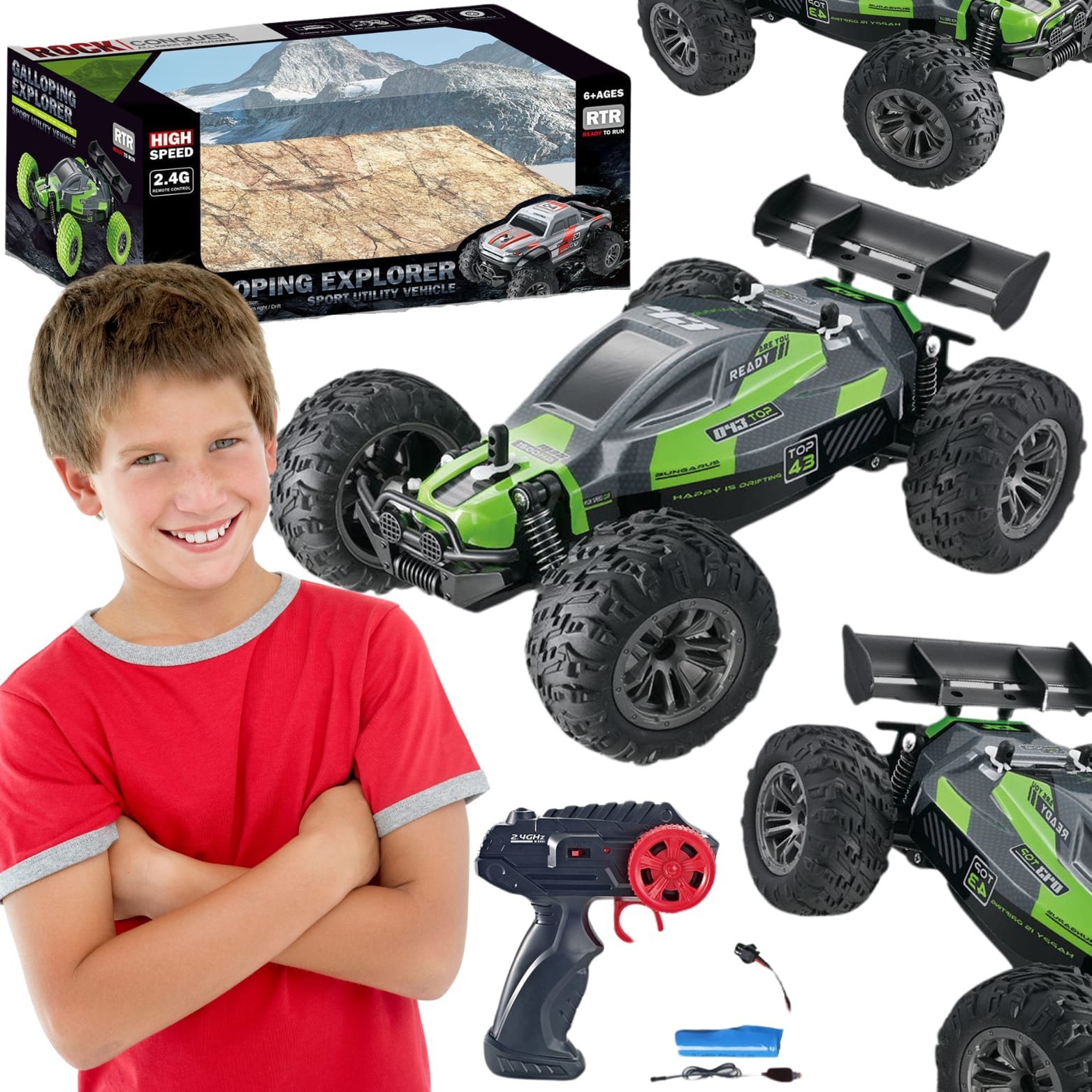 ProNice Samochód Zdalnie Sterowany Szybkie Auto Sportowe Technologia 2.4G