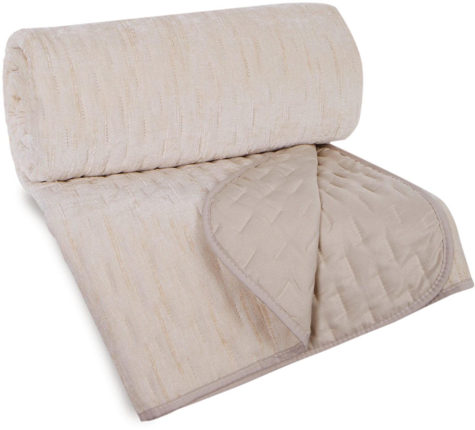 Narzuta szenilowa Chelen 220x240 cm kremowa miękka i stylowa lekka