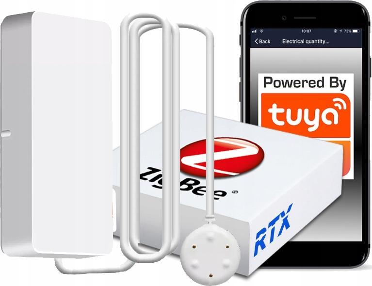 RTX Czujnik sensor wody zalania Sonda AA ZigBee TUYA