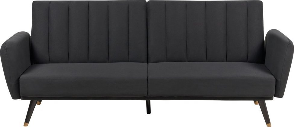 Beliani Sofa rozkładana czarna VIMMERBY