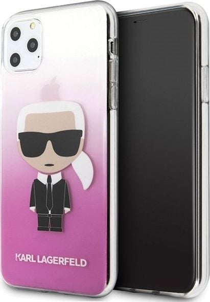 Karl Lagerfeld Karl Lagerfeld iPhone 11 Pro Max KLHCN65TRDFKPI różowy hard case Gradient Iconic Karl