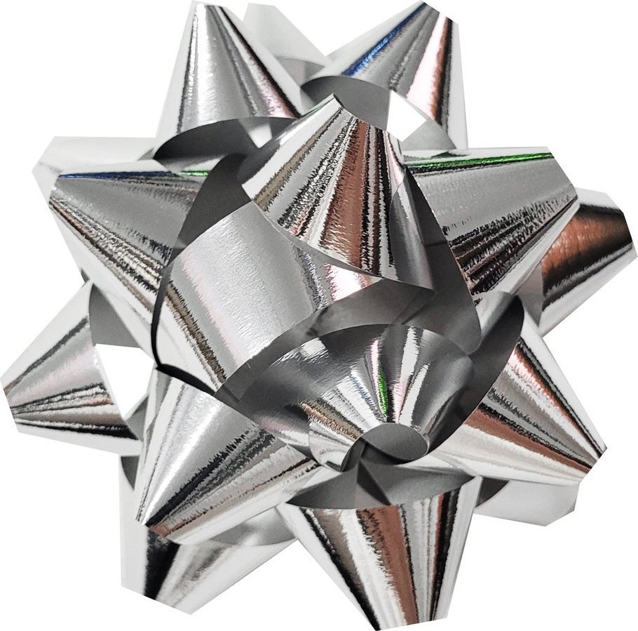 Fastima Rozetka Srebrna KOKARDA do prezentów 9cm 7M