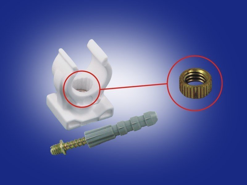 Onnline Uchwyt pojedynczy ze śrubą dwugwintową 16-18mm Onnline (10szt w opk)