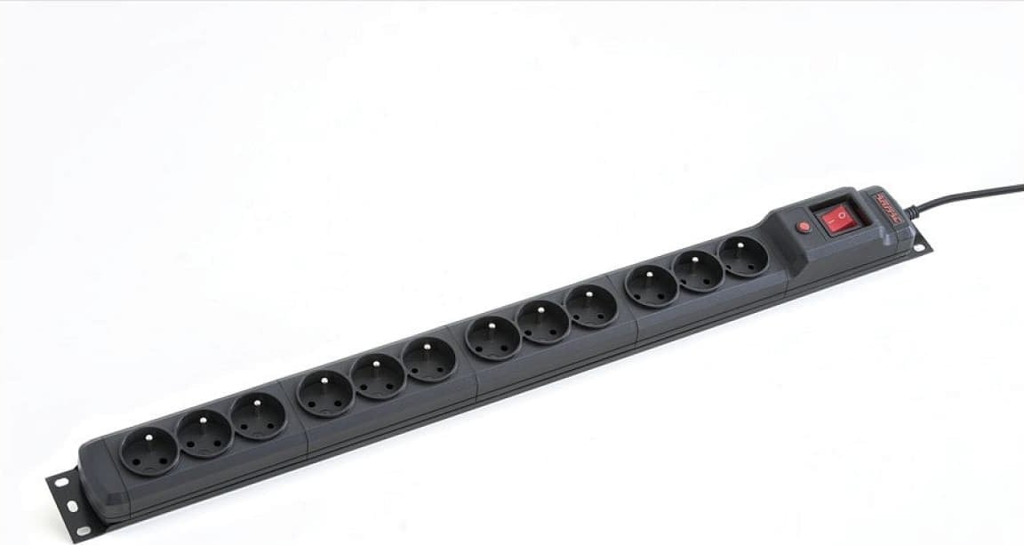 Armac LISTWA ZASILAJĄCA RACK 19" ARMAC MULTI M12 5M 12X 230V PL MONTAŻ PIONOWY CZARNA