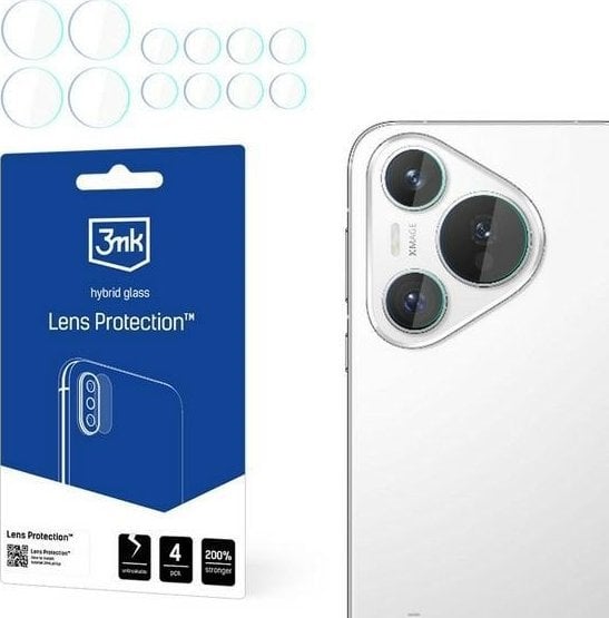 3MK Szkło hybrydowe na obiektyw aparatu 3MK Lens Protect Huawei Pura 70 [4 PACK]