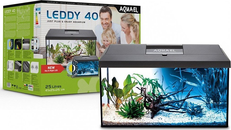 Aquael AQUAEL Leddy 40 Day&Night - zestaw akwariowy 2.0 czarny