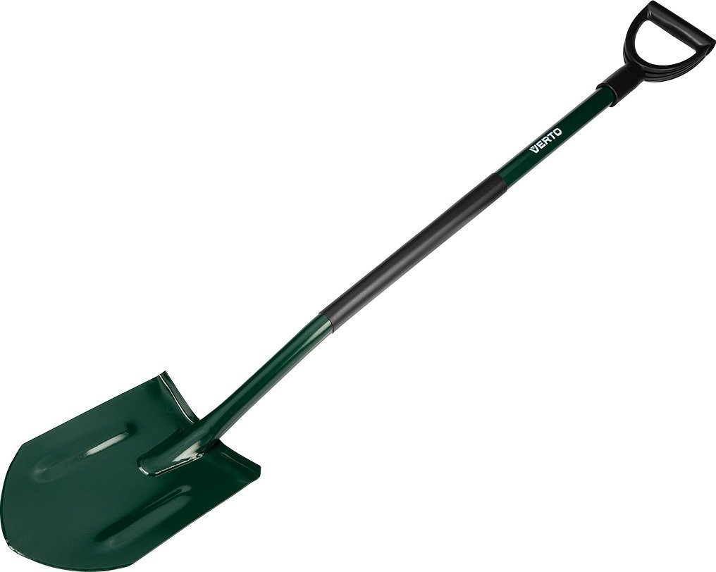 Verto Szpadel ostry, metalowy trzonek, plastikowy uchwyt 15G010-1