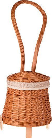 WickerPL Lasovia Design Betula Kosz Wiklinowy Mobilny 38 H 48 /105 cm