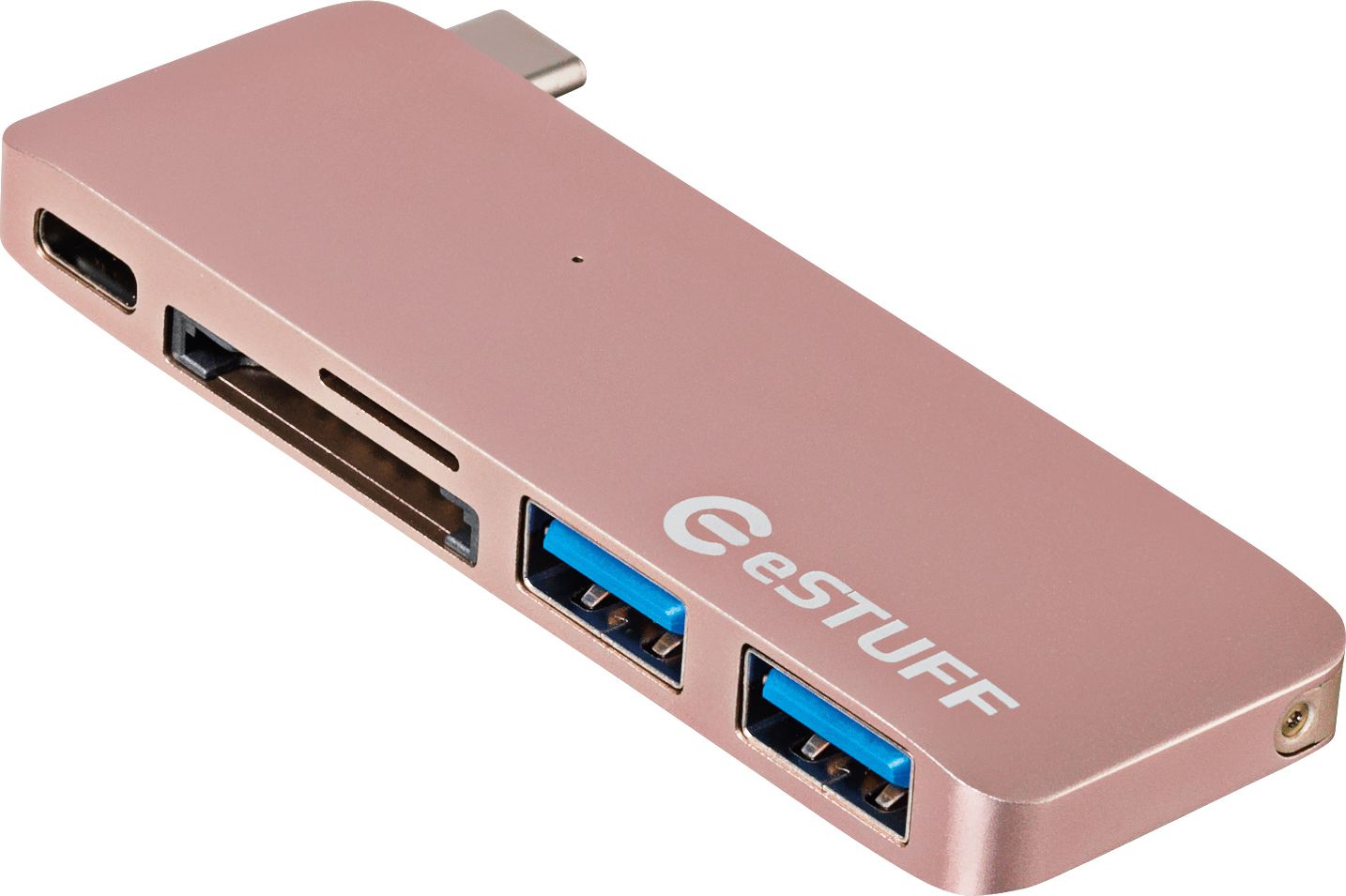 HUB USB eStuff 1x SD 1x microSD + 3x USB-A (ES84121-ROSE)