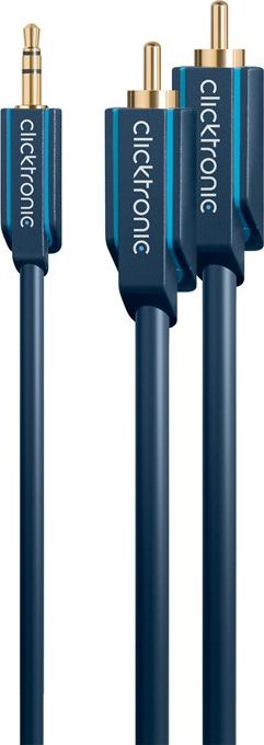 Kabel Clicktronic Jack 3.5mm - RCA (Cinch) x2 7.5m granatowy (JAB-1339077)