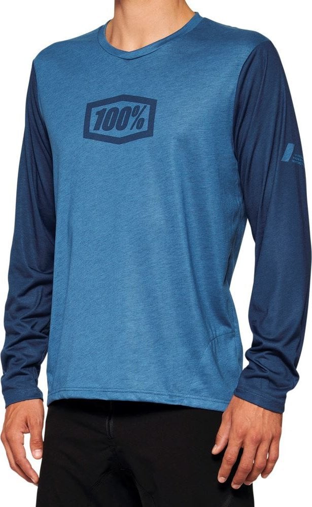 100% Koszulka męska 100% AIRMATIC Long Sleeve slate blue roz. XL (NEW 2022)