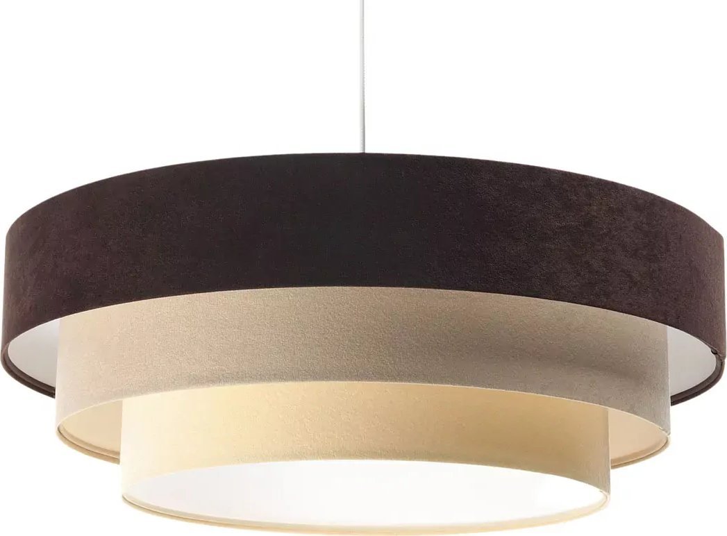 Lampa wisząca Lumes Potrójna okrągła lampa wisząca welurowa - S445-Derba