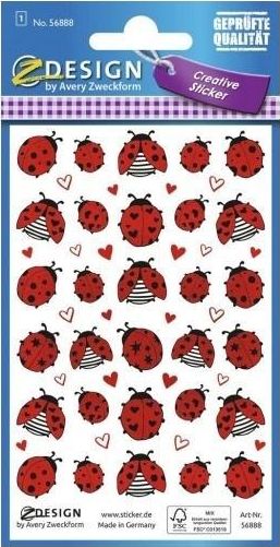 Zdesign Naklejki papierowe wytłaczane - Biedronki