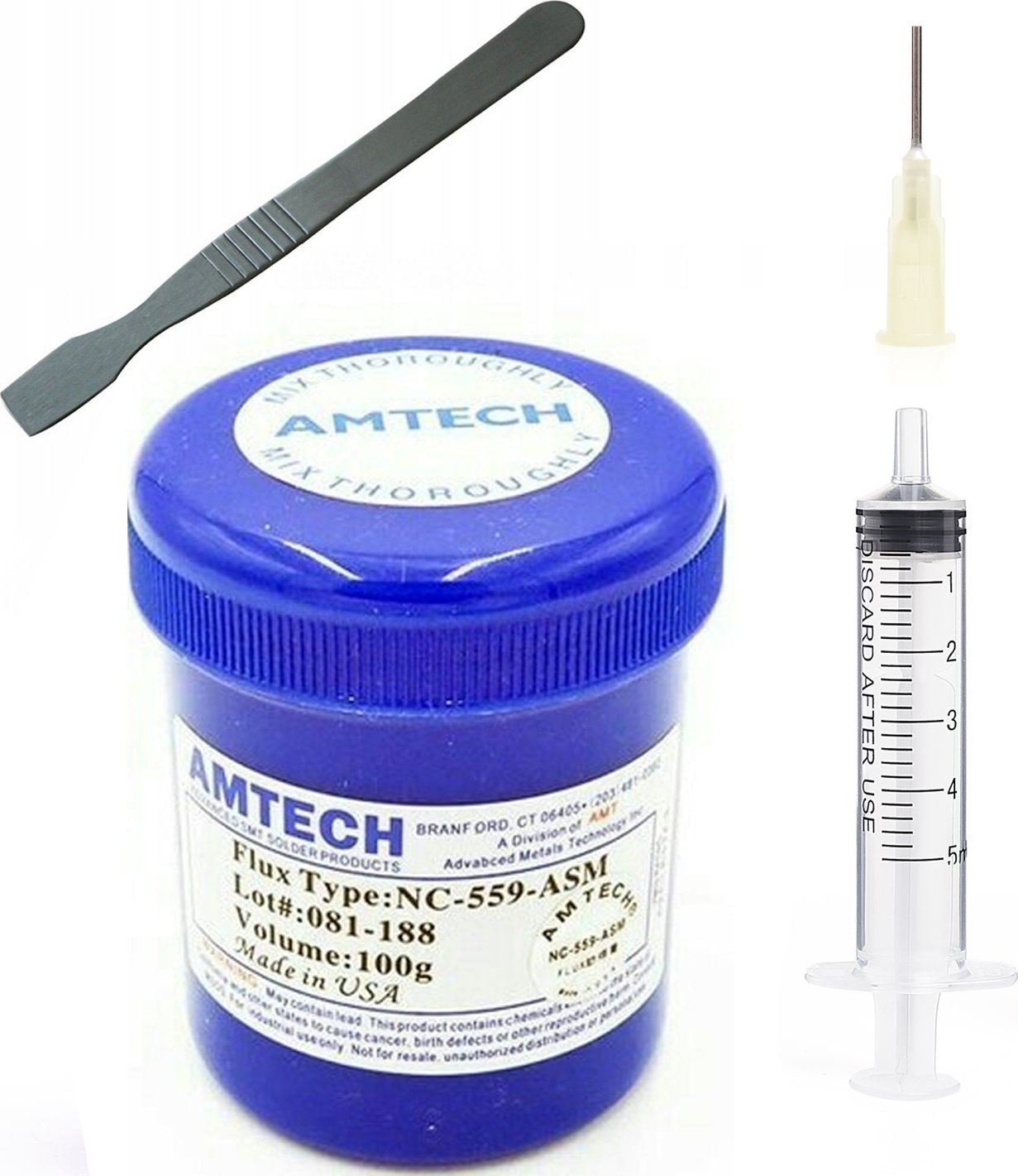 Pasta BGA UV-559 100G Zestaw Strzykawka Tłoczek Igła Techrebal