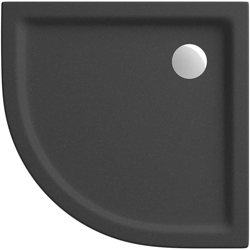 BRODZIK PÓŁOKRĄGŁY TAKO 80X4 CZARNY MAT