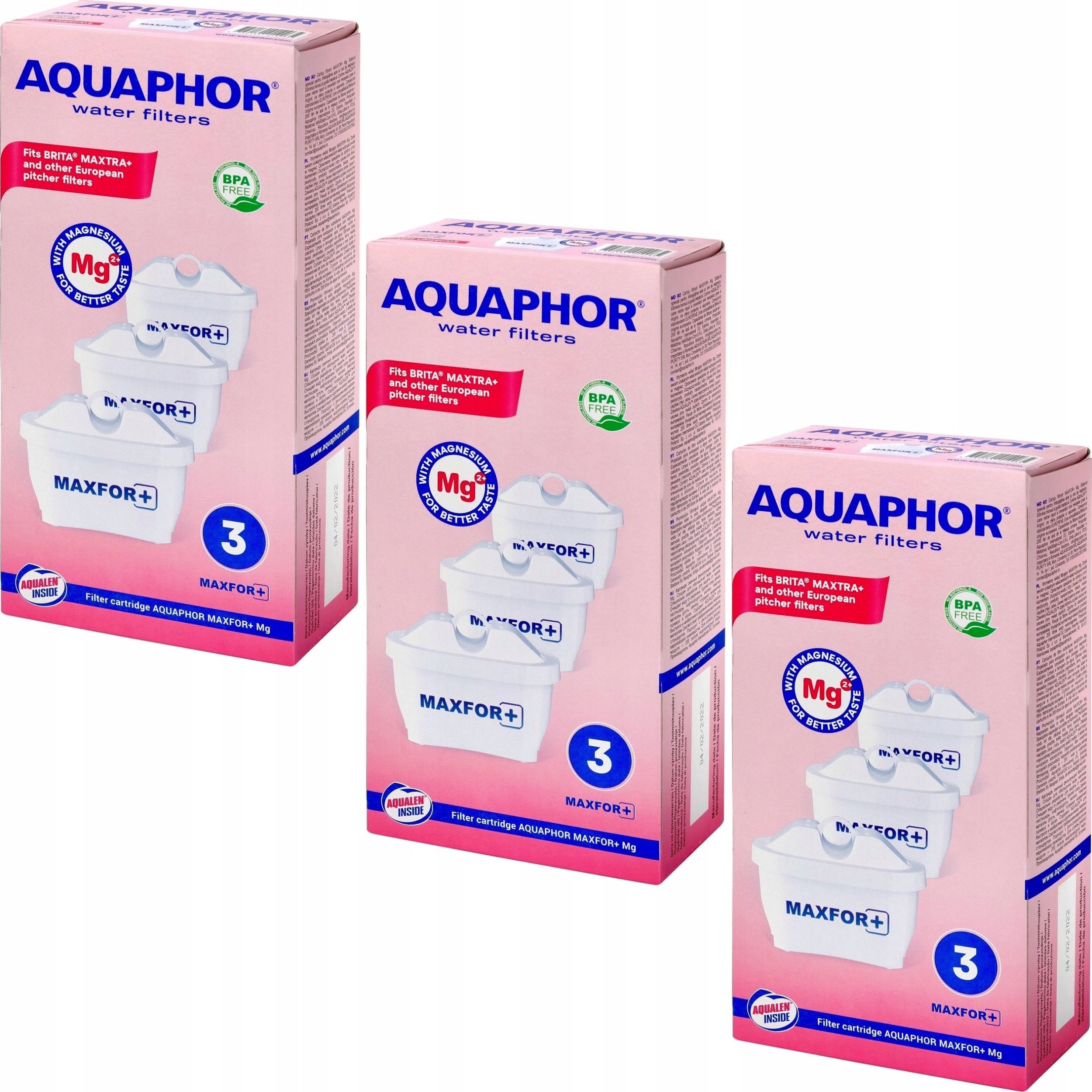Wkład filtrujący Aquaphor Maxfor+ Mg 9 szt.