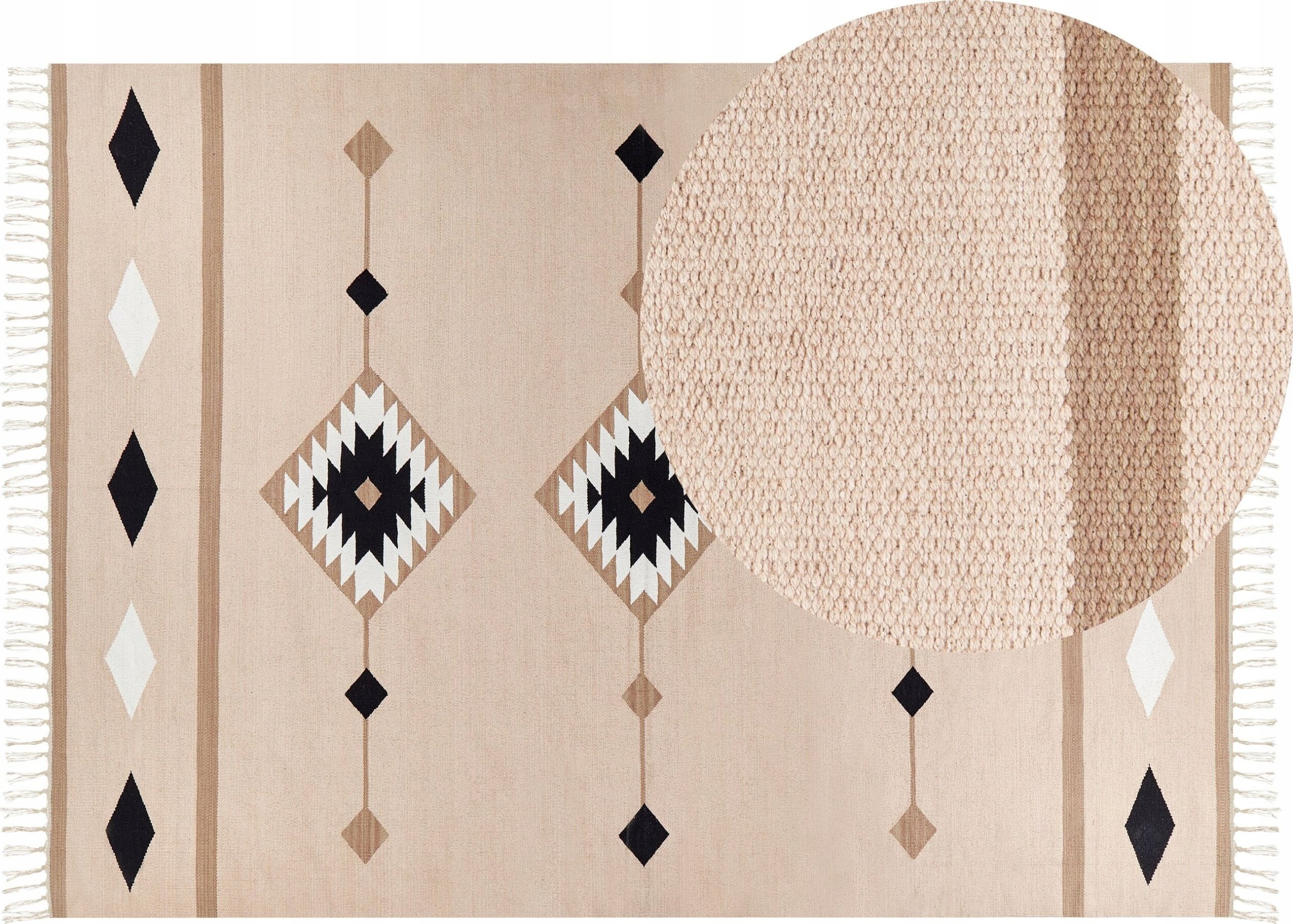 Beliani Dywan bawełniany kilim 200 x 300 cm wielokolorowy BERDIK