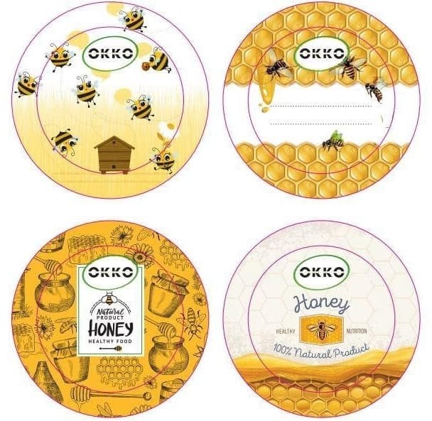 LIDS FOR JARS 82MM HONEY MIX PACKED 10PC