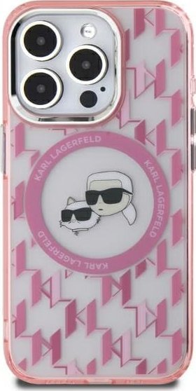 Karl Lagerfeld Karl Lagerfeld KLHMP15MHMCKMHP iPhone 15 Plus 6.7" różowy/pink IML Monogram Karl&Choupette Head MagSafe