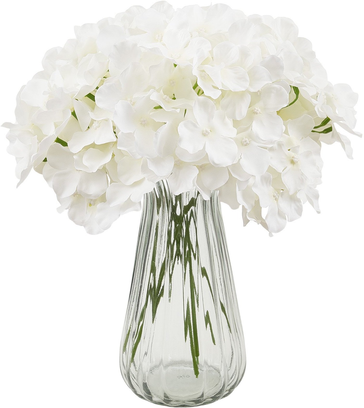 Hortensja Główka Kwiatowa Biała Bukiet Sztuczne Kwiaty 205 Sztuk 15 cm