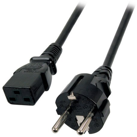 EFB EK511.1 kabel zasilający Czarny 1,8 m Wtyczka zasilająca typu E+F C19 panel