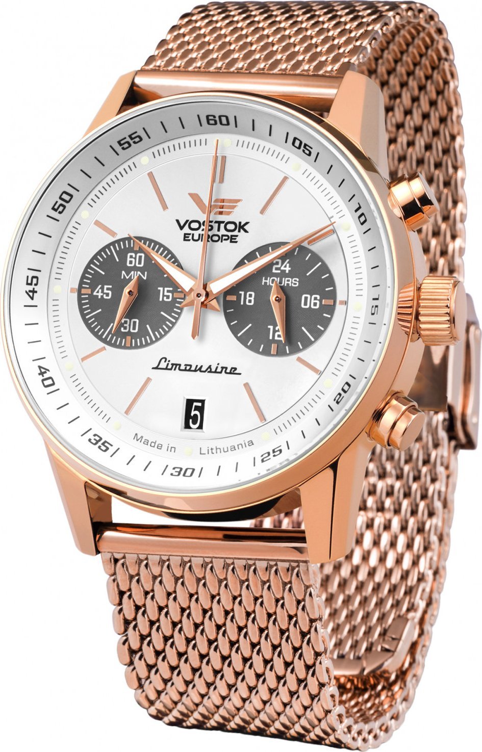 Zegarek Vostok Europe Zegarek męski Vostok Europe VK64-560B692B różowe złoto