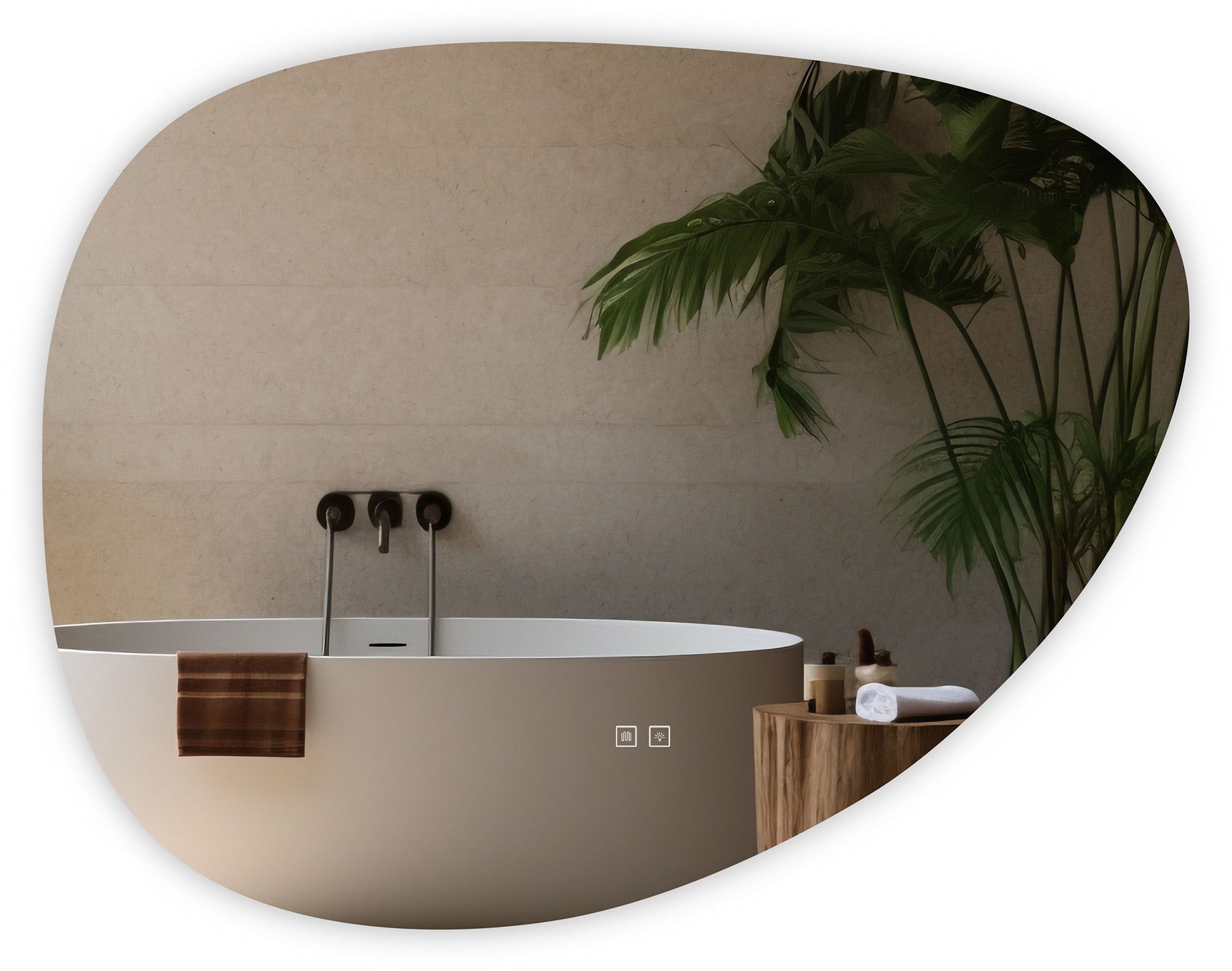 LUSTRO ŚCIENNE LED 84x63cm H142