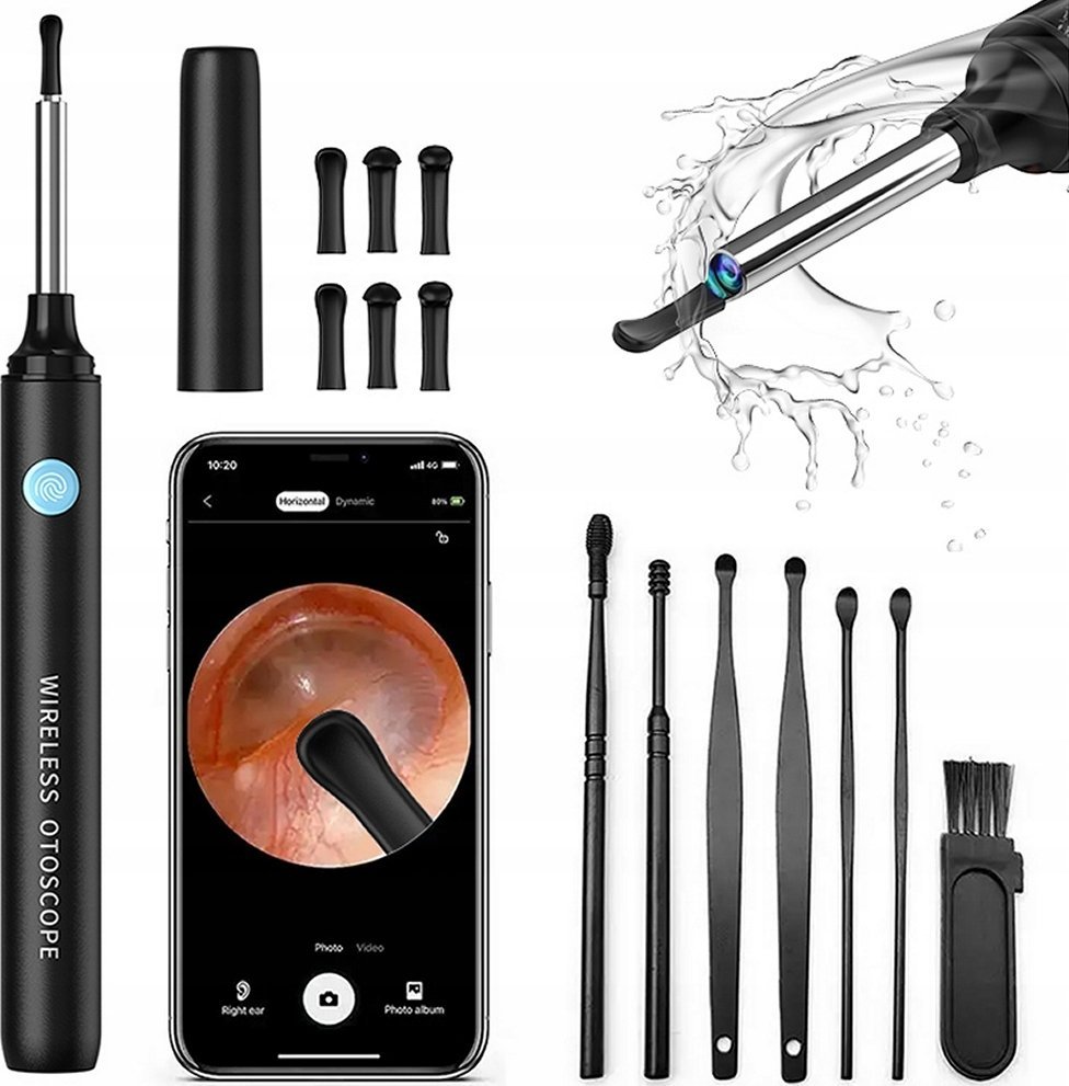 SMART OTOSKOP KAMERA CZYSZCZENIE USZU WOSK WIFI HD