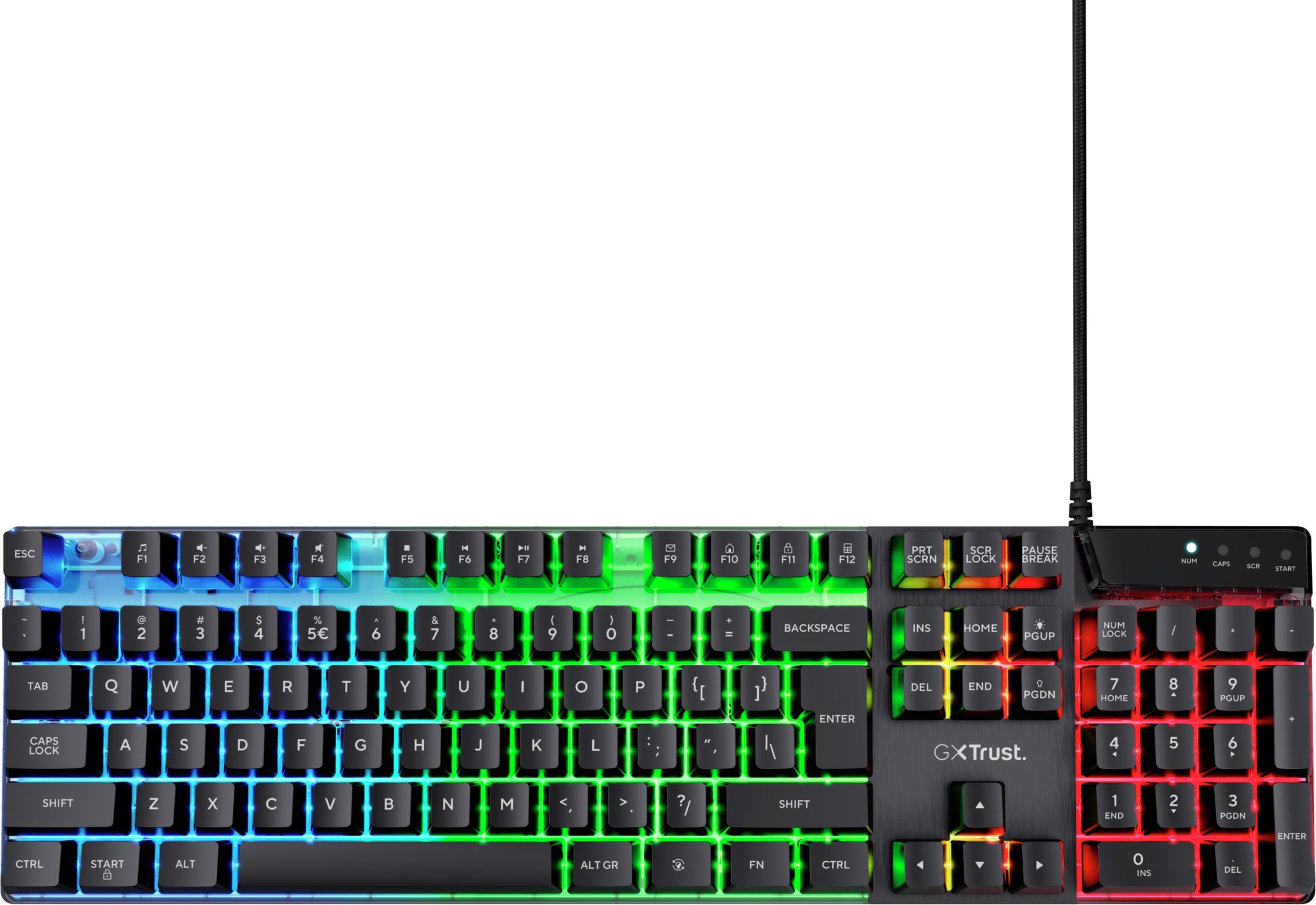 Klawiatura Trust TRUST herní klávesnice GXT 835 Azor Illuminated Gaming Keyboard CZ/SK