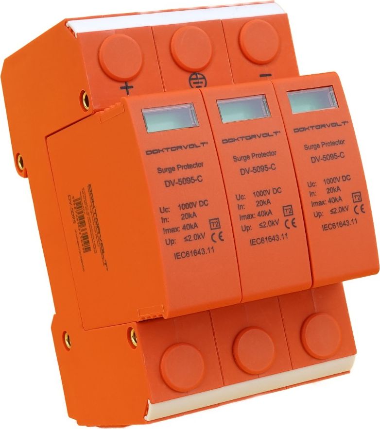 Doktorvolt Ogranicznik przepięć ochronnik 3P 1000V DC T2 Doktorvolt 5095