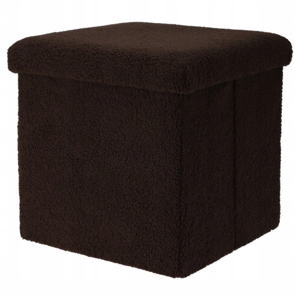 Pufa ze schowkiem boucle BINI, 38 x 38 x 38 cm