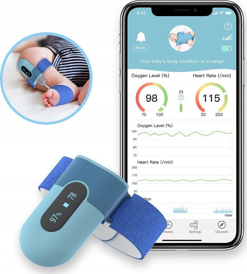 Pulsoksymetr Wellue Baby o2