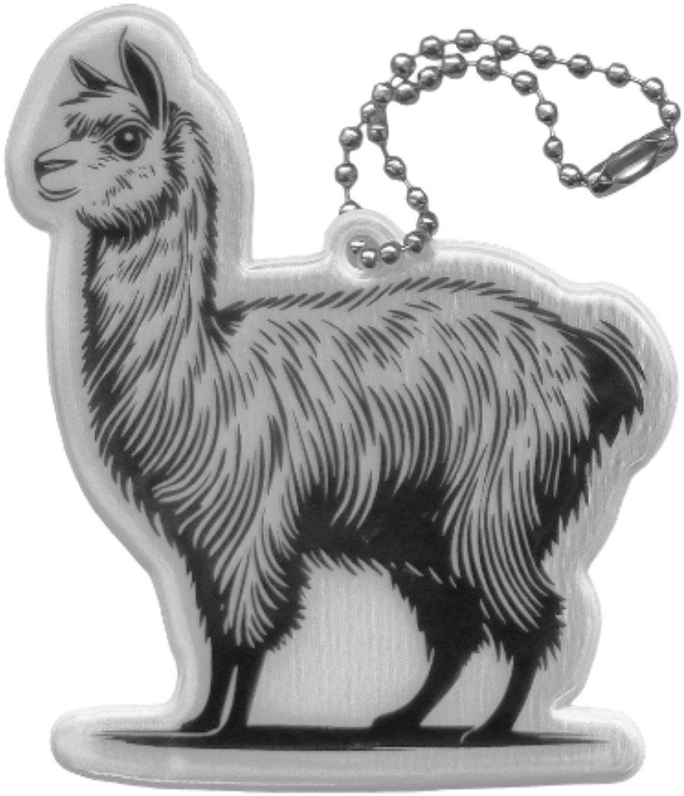 Breloczek brelok gadżet odblaskowy odblask zawieszka alpaka