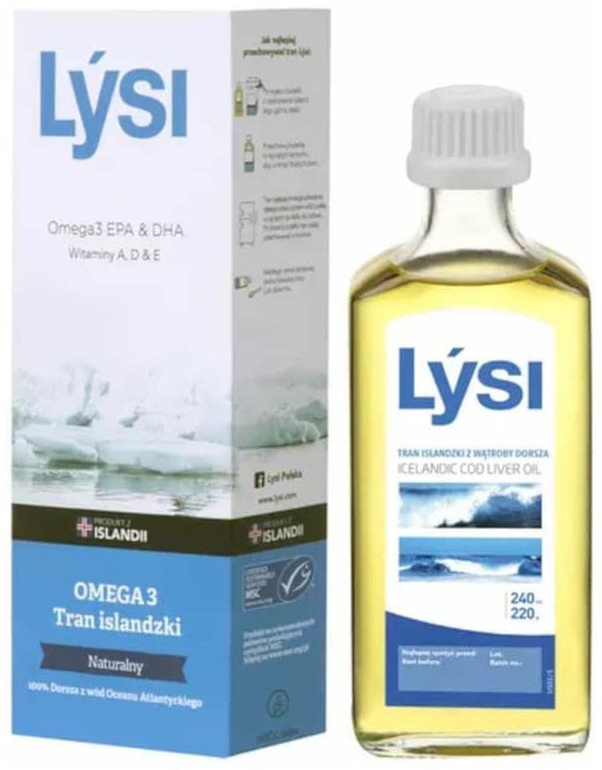 LYSI_Tran Islandzki suplement diety Naturalny 240ml