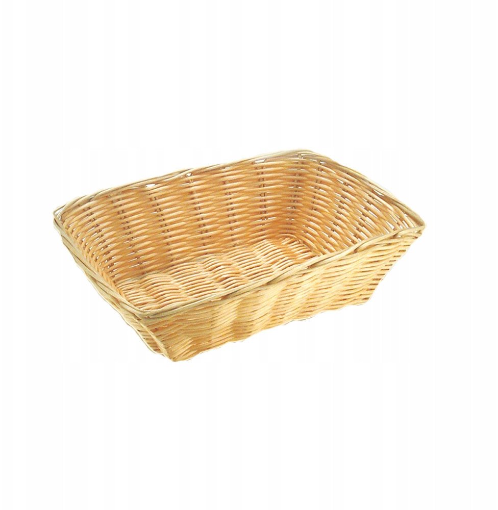 Koszyk prostokątny z polipropylenu 300x220x70 mm, beżowy | APS, Basic