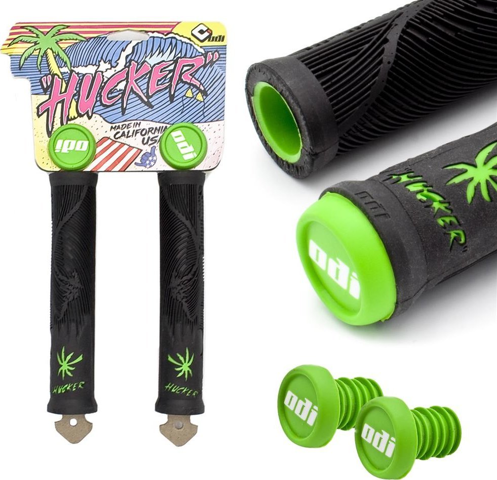 ODI Chwyty kierownicy ODI Hucker FL czarno-zielone, 160 mm