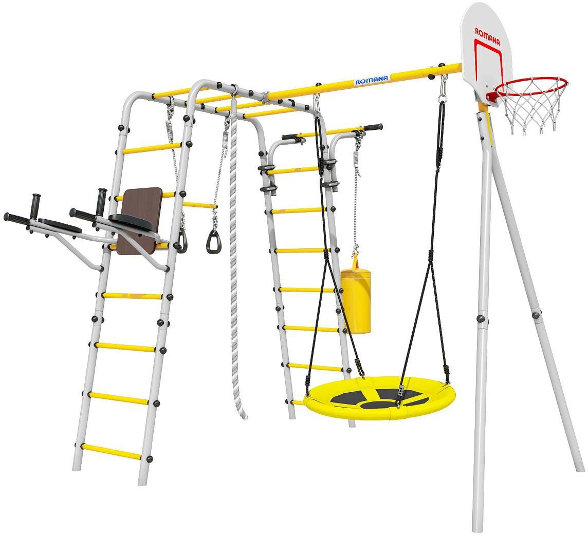 Plac zabaw Fitness | Lina + Kosz + Worek Bokserski + bocianie gniazdo | 100 kg