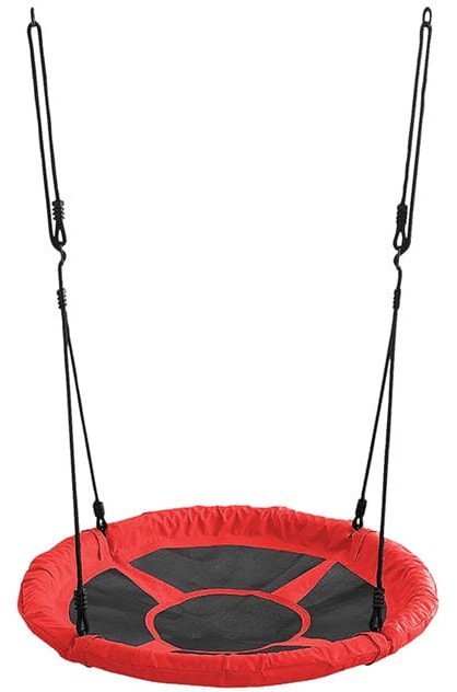 Huśtawka wisząca bocianie gniazdo 65cm Czerwona, do ogrodu i pokoju dziecka