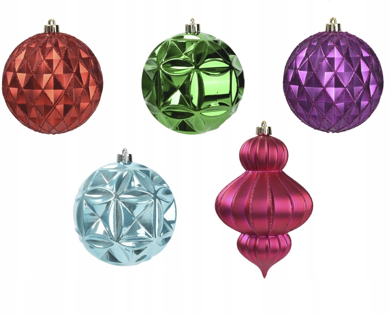 Bombka choinkowa plastikowa świąteczna różne kolory duża 10cm 1szt