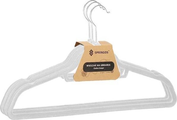 Springos Wieszak welurowy na ubrania 3 szt. szary UNIWERSALNY