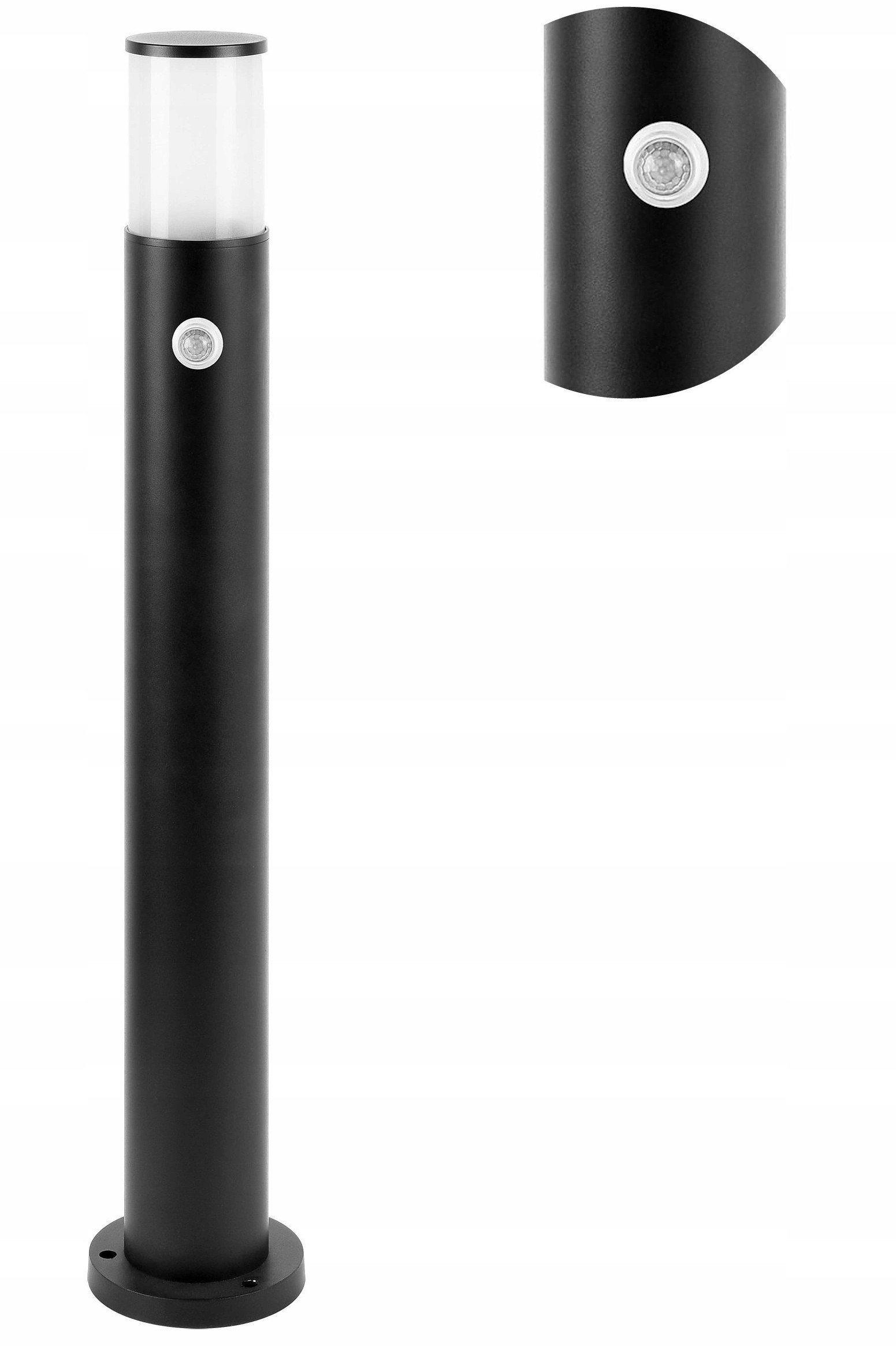 DALIA oprawa ogrodowa słupek z czujnikiem ruchu, E27, max. 15W, IP54, 80 cm, czarny