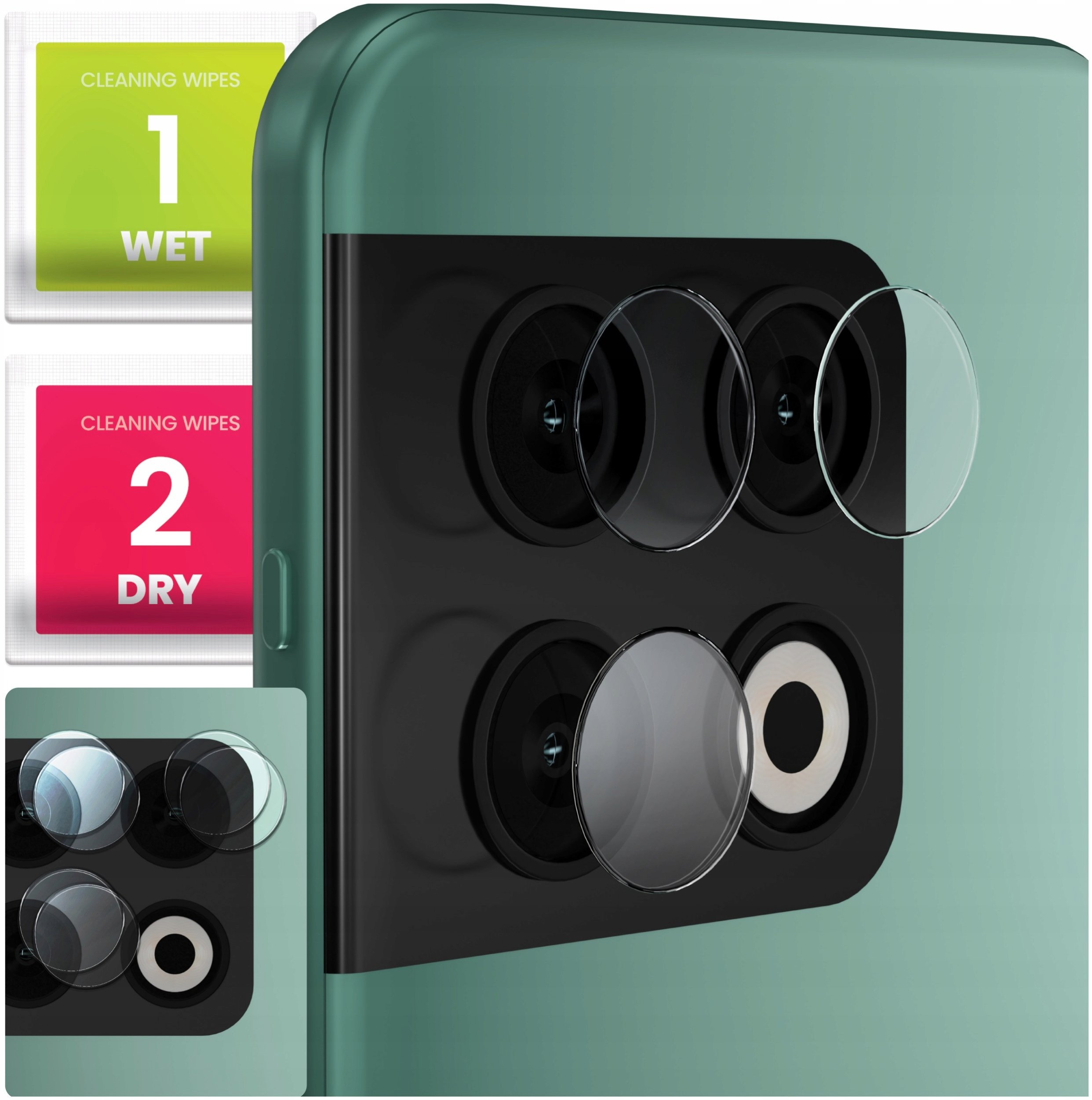 2-PAK Szkło Na Aparat Do OnePlus 10 Pro (Hartowane, Ochronne, Na Obiektyw)